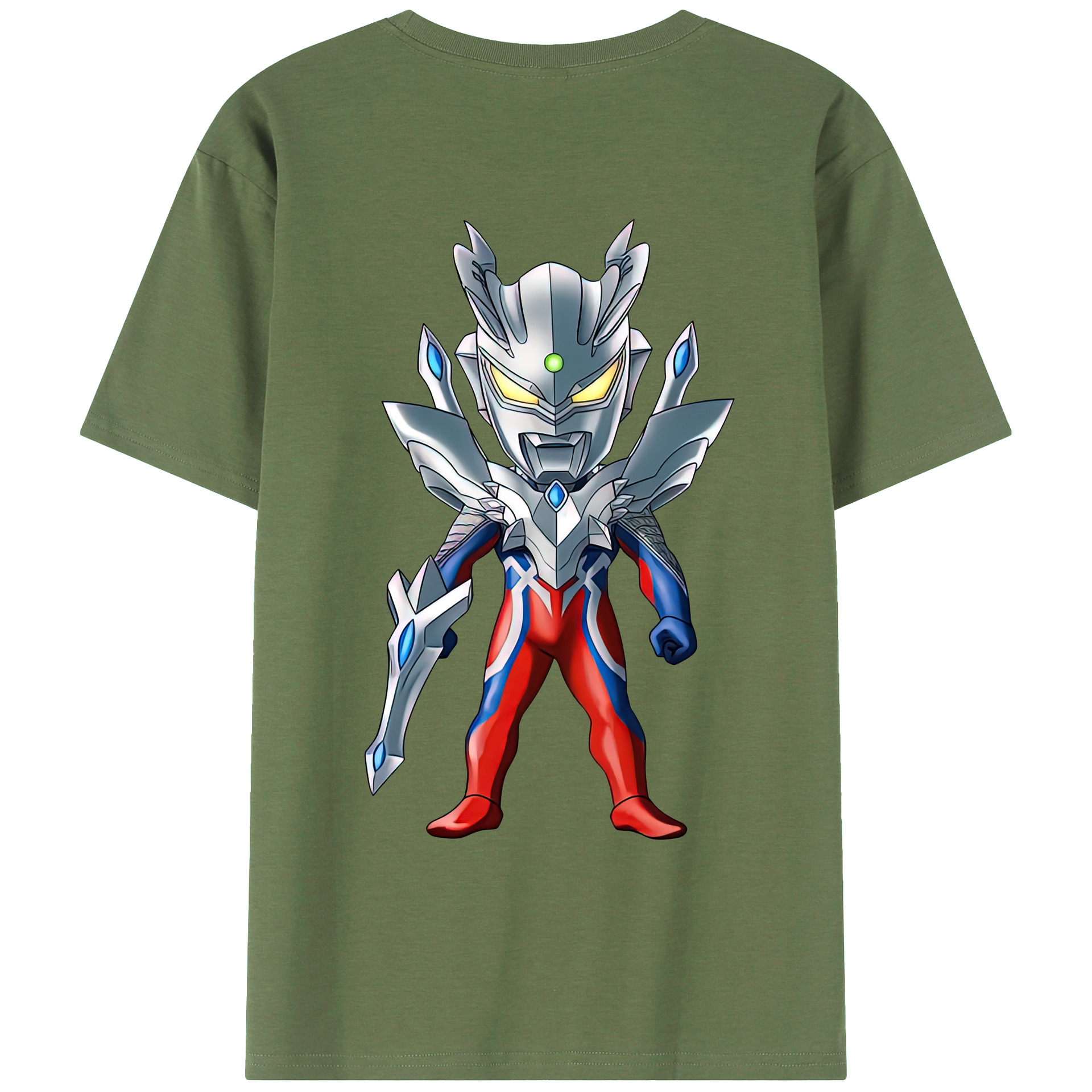 （画像用） ウルトラマン Ultraman 綿100％ メンズ半袖Tシャツ（バックプリント） 通気性